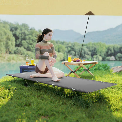 Outsunny Lightweight Camping Cot Portable Compact Sleeping Bed w/ Carry Bag