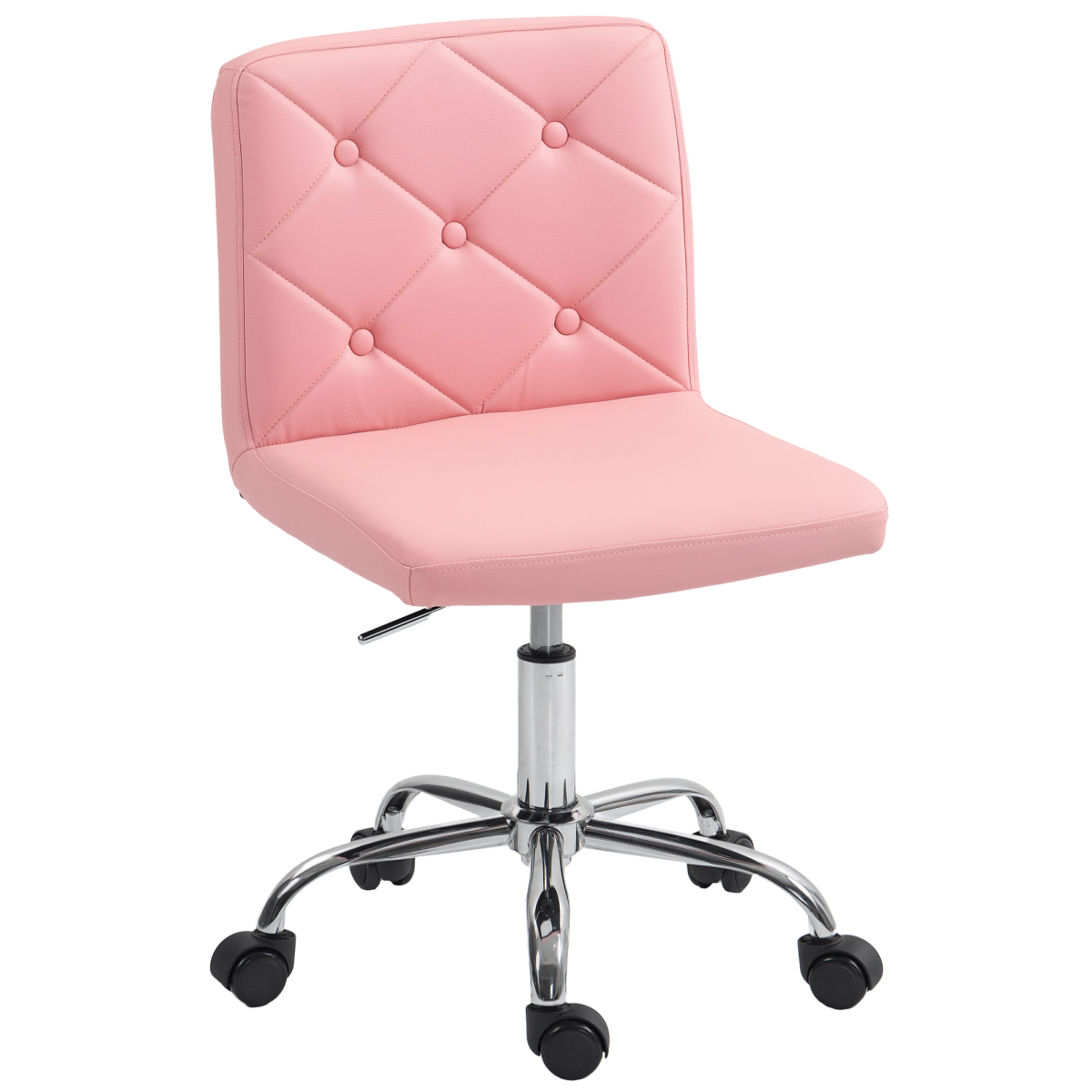 HOMCOM Modern Vanity Computer Desk Chair with Rolling Wheels