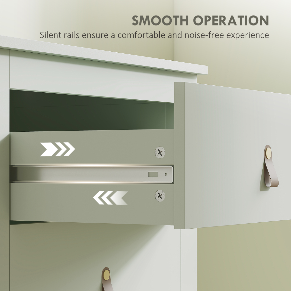 HOMCOM Bedroom Chest of Drawers, Modern 4 Drawer Dresser