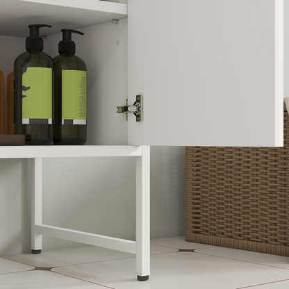 HOMCOM Bathroom Under Sink Cabinet for Basin without or with Pedestal