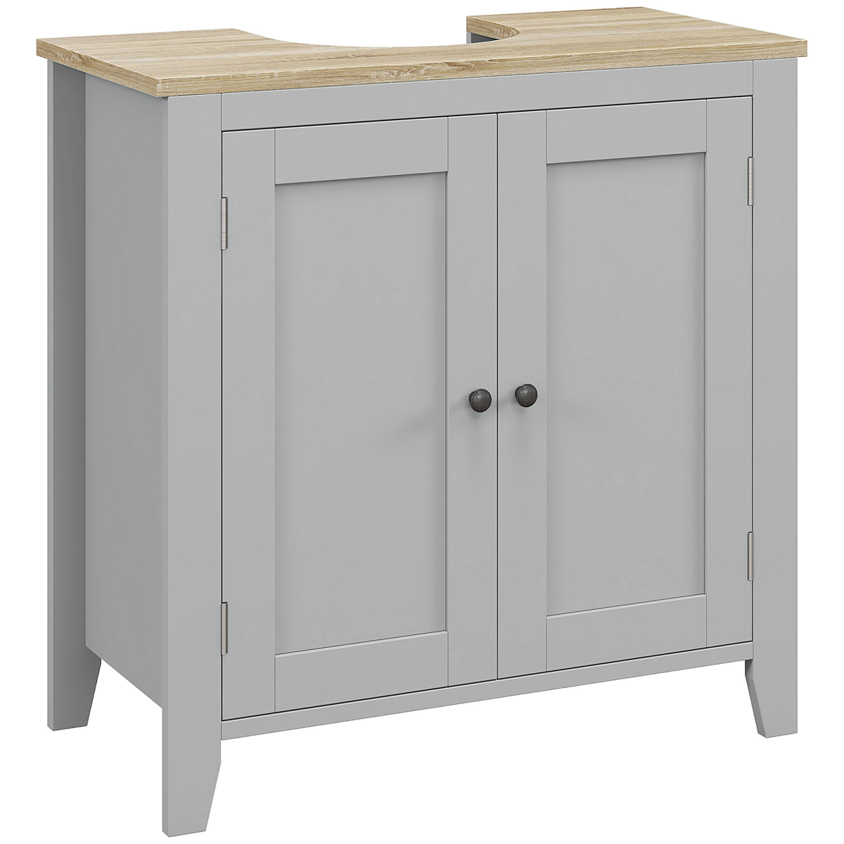 kleankin Bathroom Pedestal Under Sink Cabinet with Adjustable Shelf