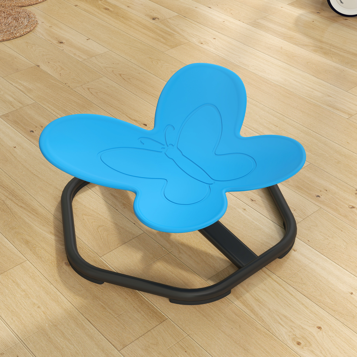AIYAPLAY Butterfly-Shaped Kids Swivel Chair, Sensory Spinning Chair, Blue