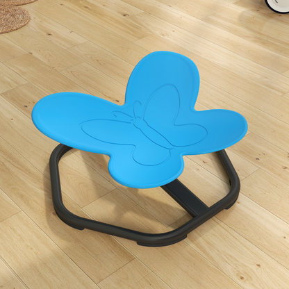 AIYAPLAY Butterfly-Shaped Kids Swivel Chair, Sensory Spinning Chair, Blue