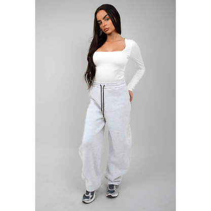 Square Neckline Long Sleeve Top