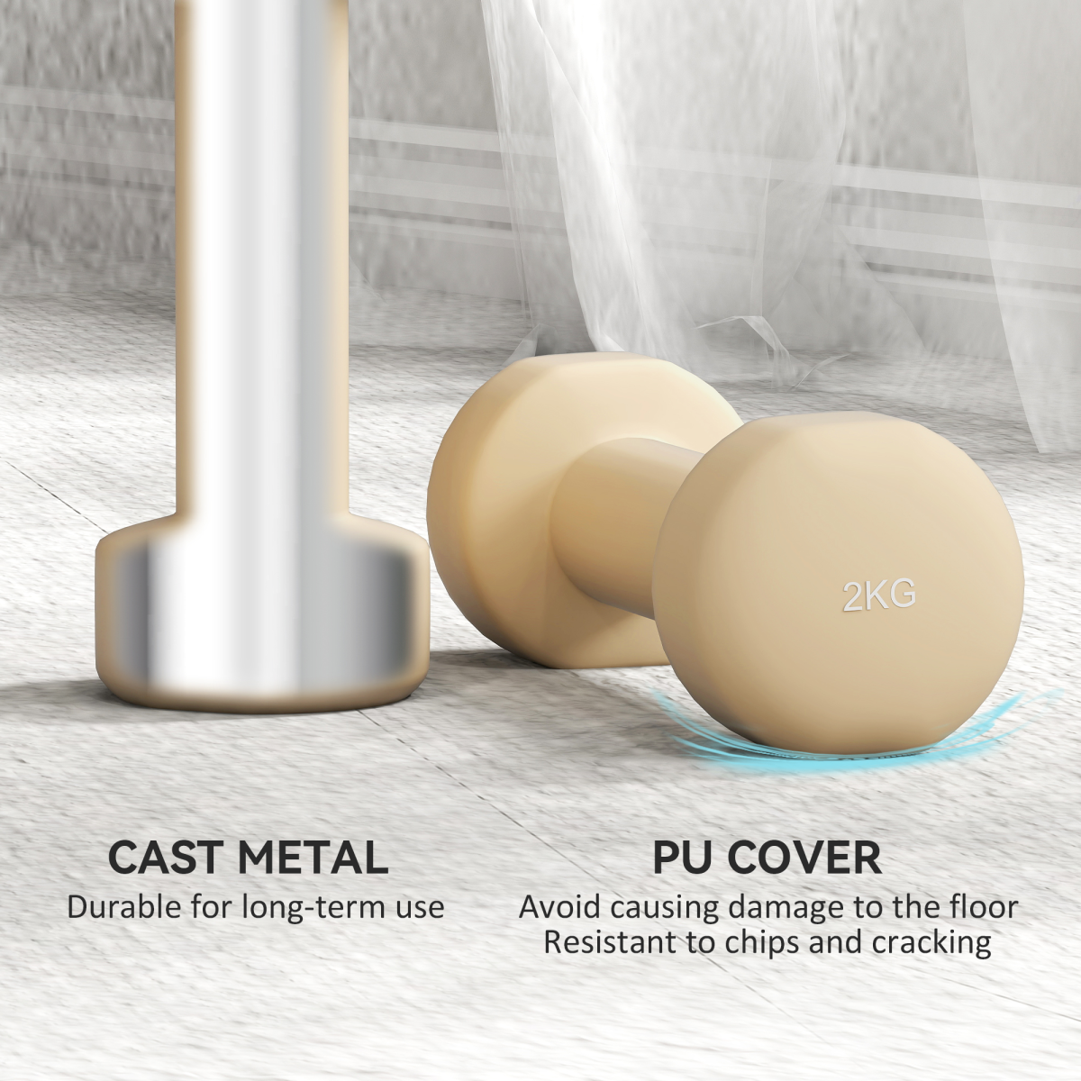 HOMCOM Dumbbell Weights Set with Carry Case