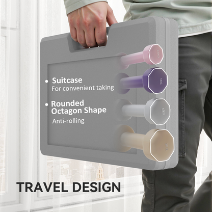 HOMCOM Dumbbell Weights Set with Carry Case