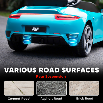 AIYAPLAY Electric Car for Kids 12V Licensed RUF GT for 3-5 Years