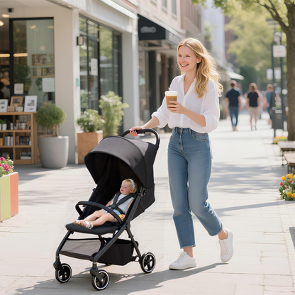 AIYAPLAY Travel Stroller with Easy Folding, Lightweight Pushchair