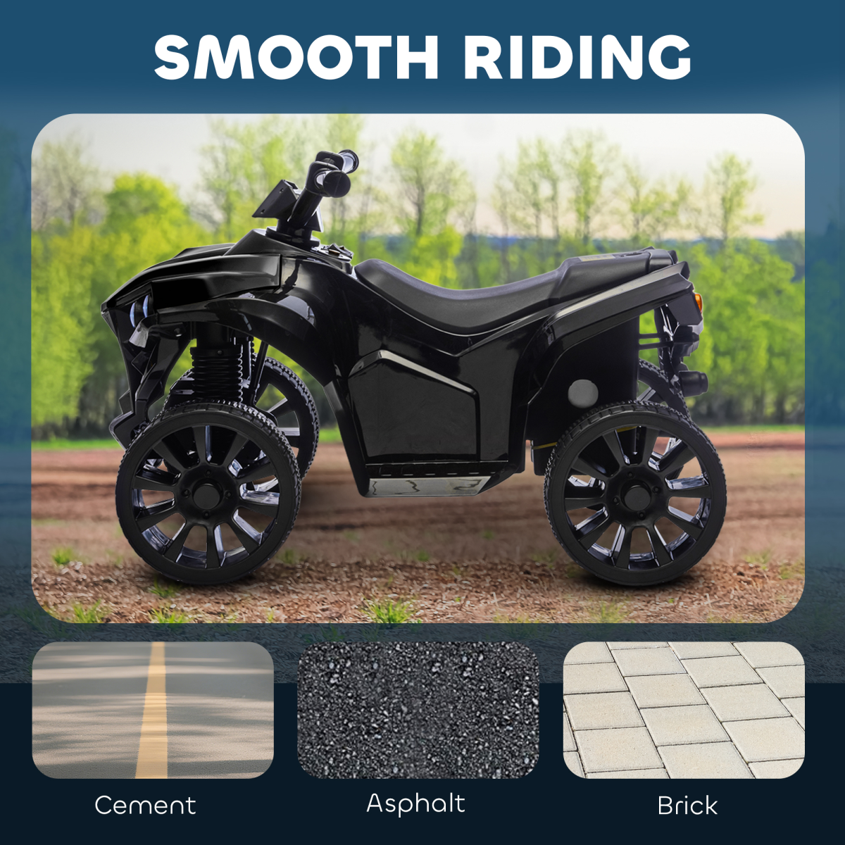 AIYAPLAY 6V Kids ATV, Battery Powered Ride on Car