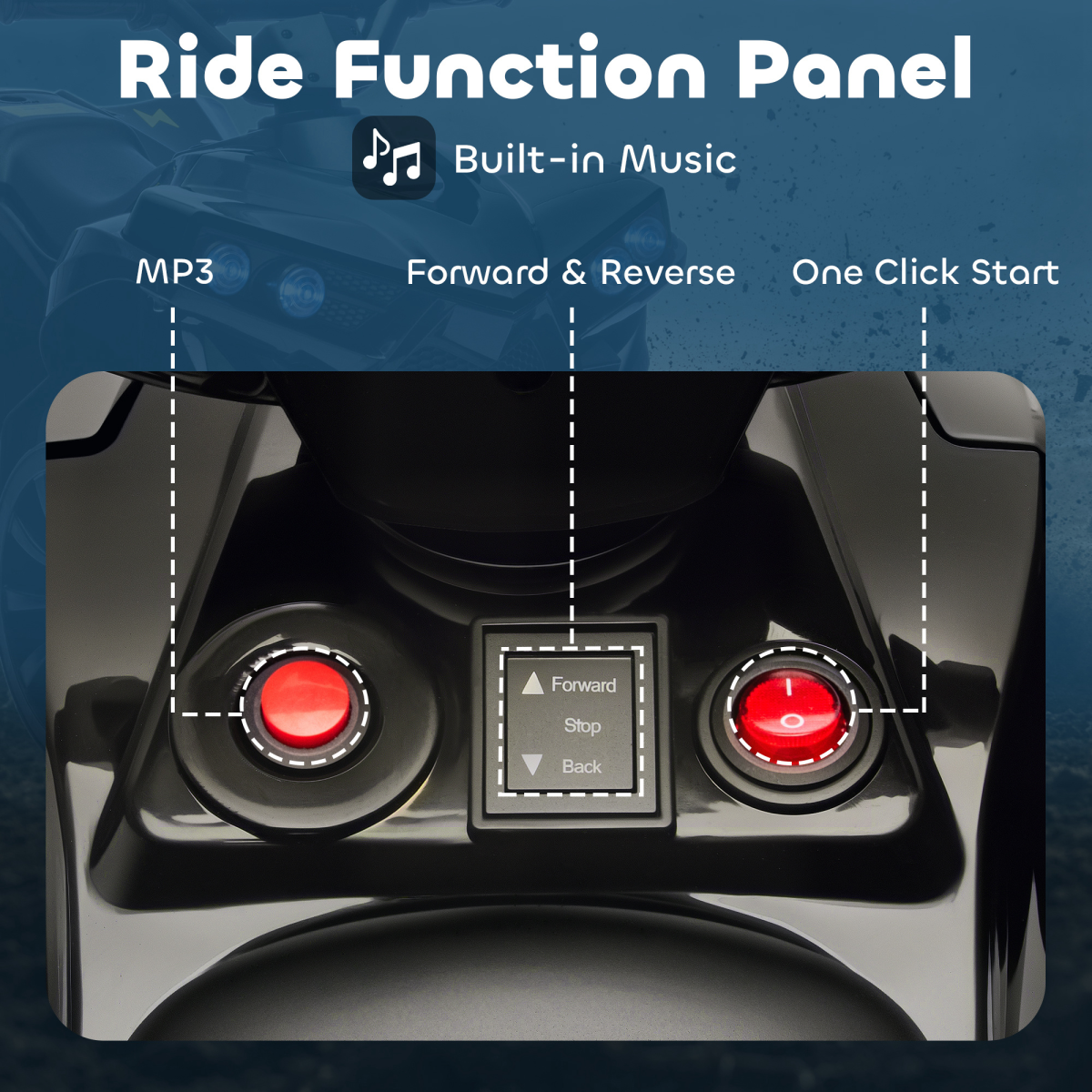 AIYAPLAY 6V Kids ATV, Battery Powered Ride on Car