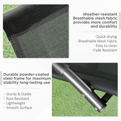 Outsunny Patio Rocking Lounge Chair Zero Gravity Chaise w/ Padded Pillow