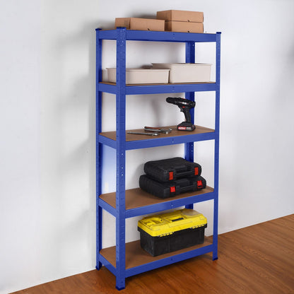 Grey or Blue Powder coated racking/ shelving bay 5 Thick MDF shelves