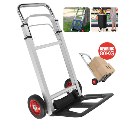 Wheel Trolley folding luggage trolley Folding Hand Truck Barrow Cart Travel Luggage Shopping Cart Portable Home Cart