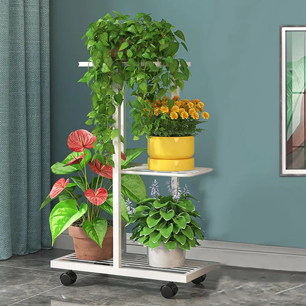 Plant Shelves 3/7 Tiers Flowerpot Organizer Iron Potted Flower Plant Rack Flower Stand for Indoor Outdoor Balcony Garden