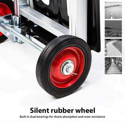 Wheel Trolley folding luggage trolley Folding Hand Truck Barrow Cart Travel Luggage Shopping Cart Portable Home Cart