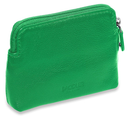 Compact Leather Zip-Top Purse "Pia" – Handmade by Saddler | RFID Protected & Gift Boxed | Multi-Functional Card, Coin & Key Holder