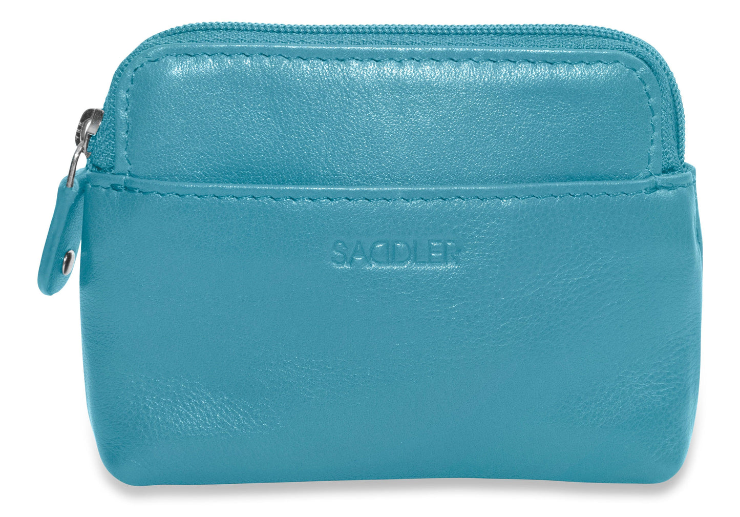 Compact Leather Zip-Top Purse "Pia" – Handmade by Saddler | RFID Protected & Gift Boxed | Multi-Functional Card, Coin & Key Holder