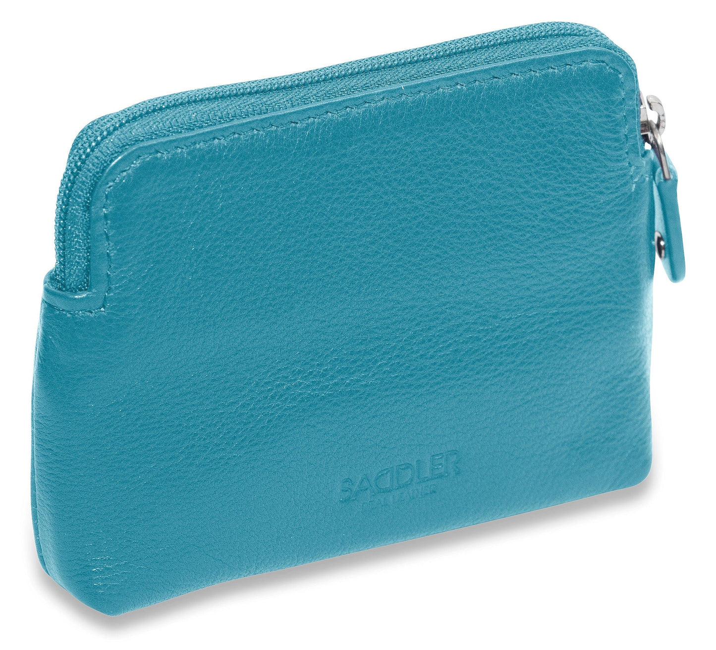 Compact Leather Zip-Top Purse "Pia" – Handmade by Saddler | RFID Protected & Gift Boxed | Multi-Functional Card, Coin & Key Holder