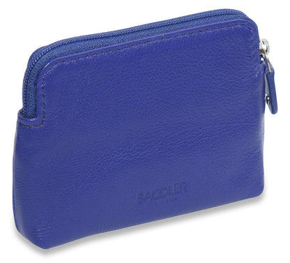 Compact Leather Zip-Top Purse "Pia" – Handmade by Saddler | RFID Protected & Gift Boxed | Multi-Functional Card, Coin & Key Holder