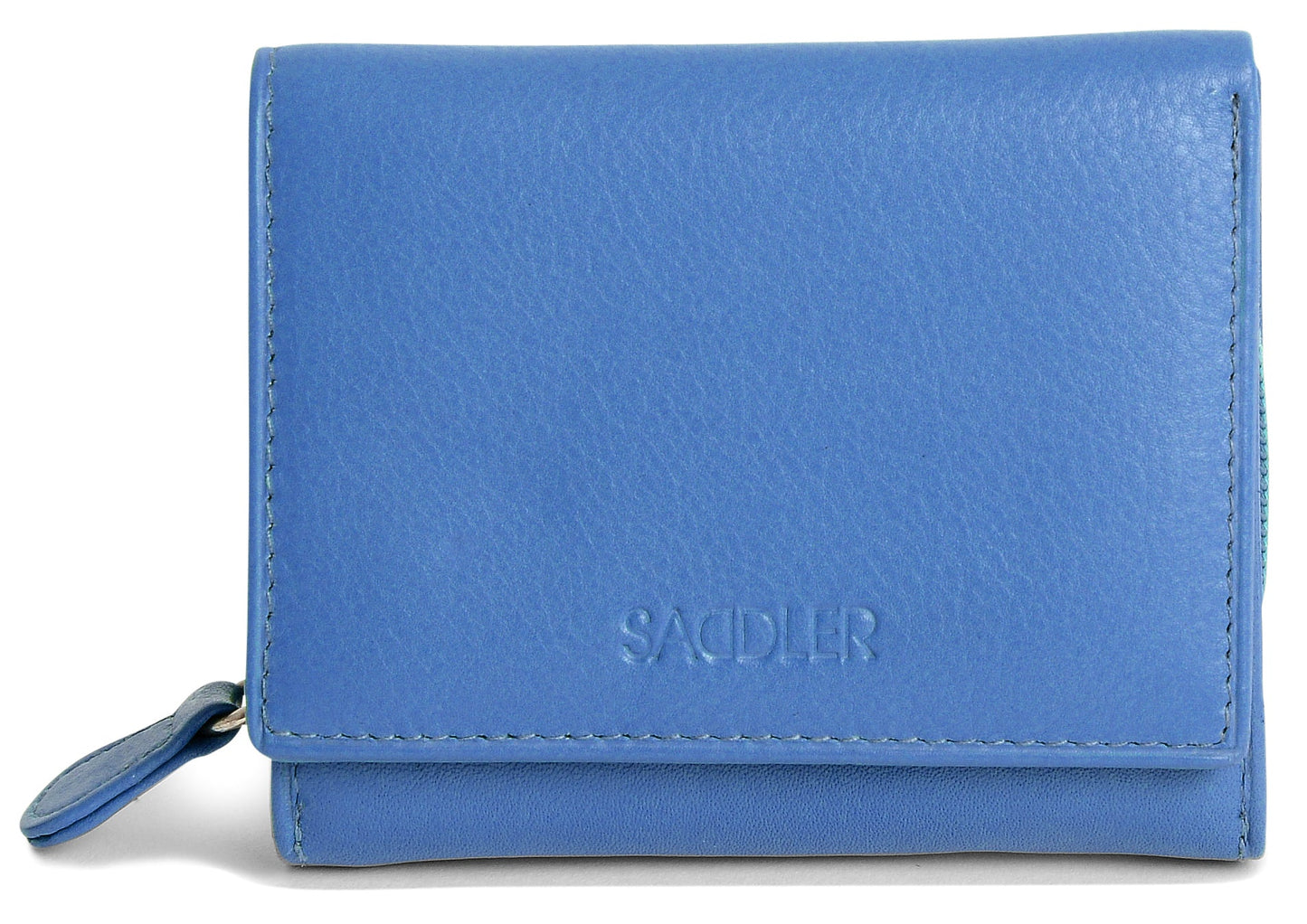 SADDLER CARLA Handmade Leather Compact Trifold Purse – RFID Protected | 5 Card Slots, ID Window & Zipped Coin Pocket | Gift Boxed
