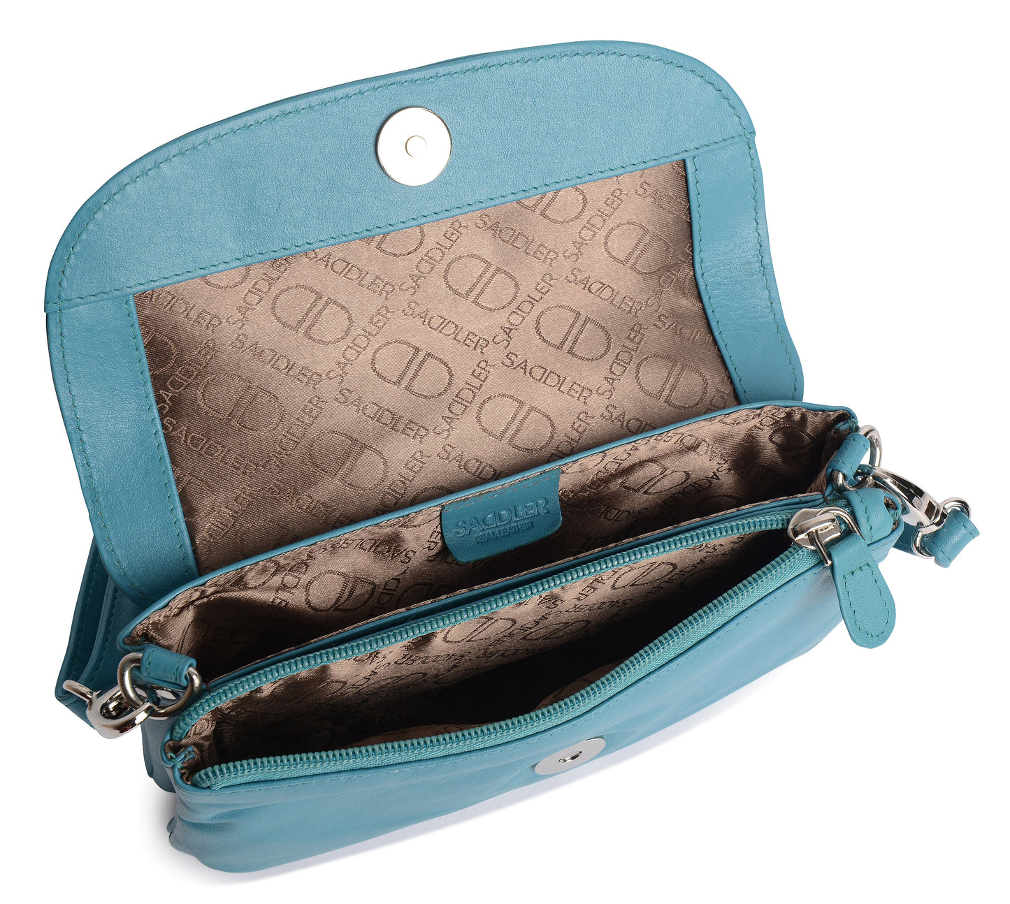 SADDLER Audrey Compact Leather Crossbody Bag & Clutch – Versatile & Stylish - Gift Boxed