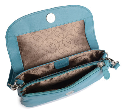 SADDLER Audrey Compact Leather Crossbody Bag & Clutch – Versatile & Stylish - Gift Boxed