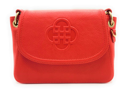 SADDLER EMMA  Real Leather Designer Handbag with Ring Detail