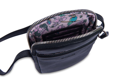 SADDLER "Margot" Real Leather Crossbody Zip Top RFID Phone Pouch - Gift Boxed