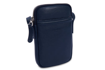 SADDLER "Margot" Real Leather Crossbody Zip Top RFID Phone Pouch - Gift Boxed