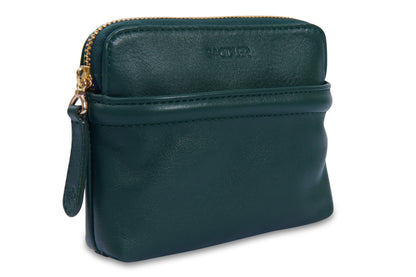 SADDLER "Louisa" RFID Real Leather Zipped Organiser and Cosmetic Pouch (Gift Boxed)