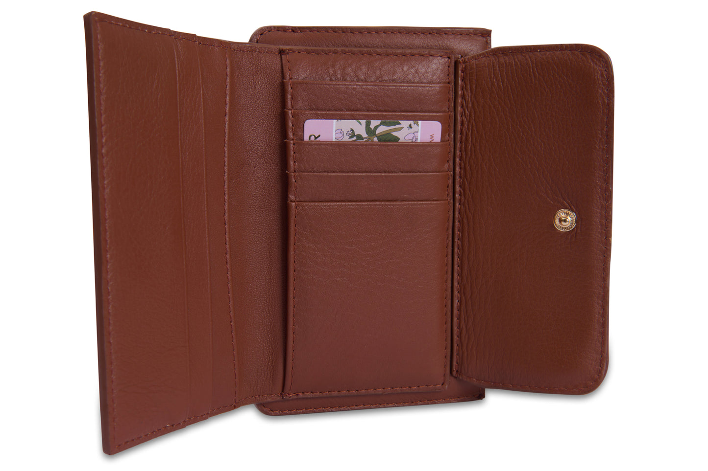 SADDLER "Marion" Bifold Real Leather Card Wallet with Zip Top Coin Purse (Gift Boxed)