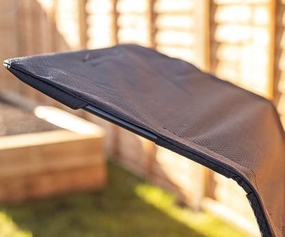 Folding Sun Lounger with Canopy (Set of 2)