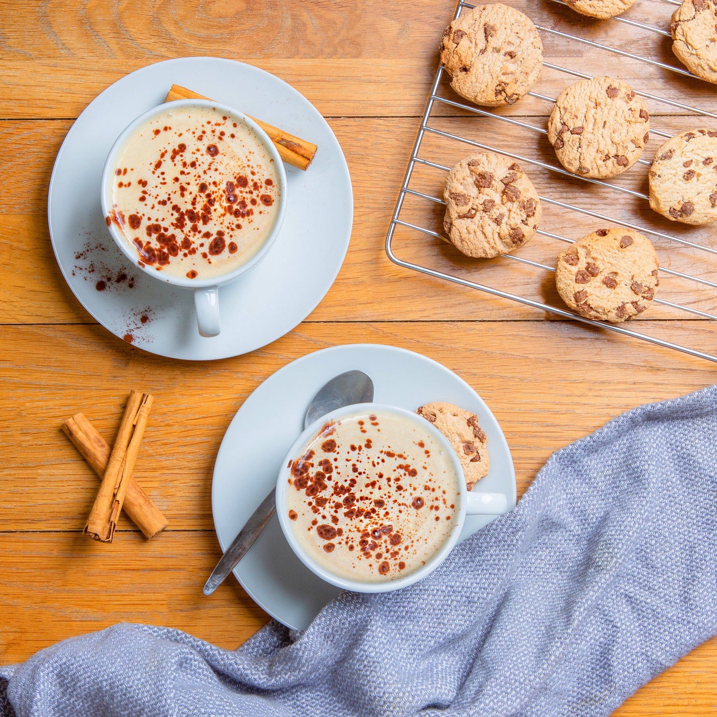 320ml White China Cappuccino Cups & Saucers - 6 Sets