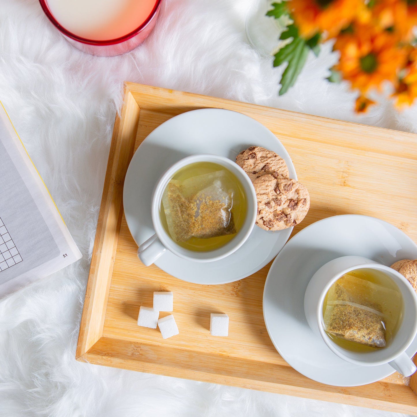 200ml White China Stacking Teacups & Saucers - 6 Sets