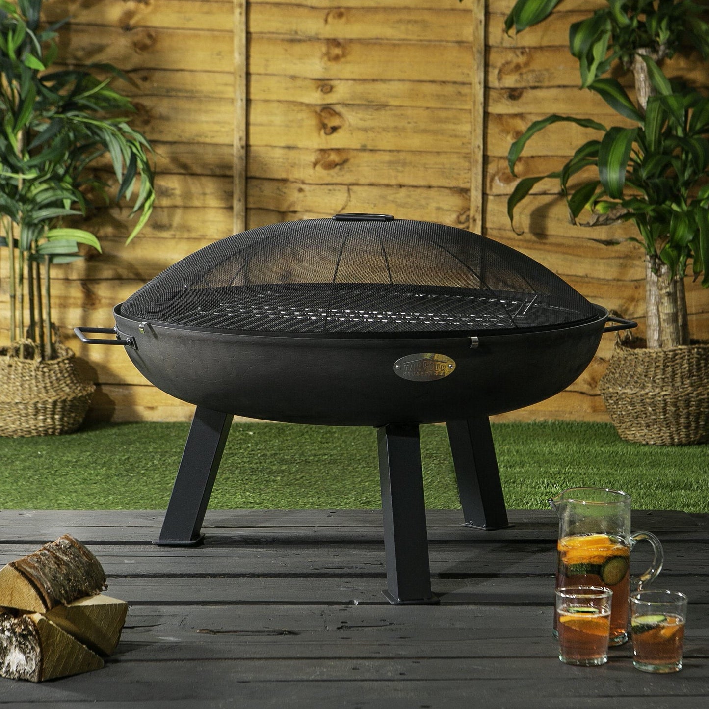 72.5cm Round Fire Pit Dome