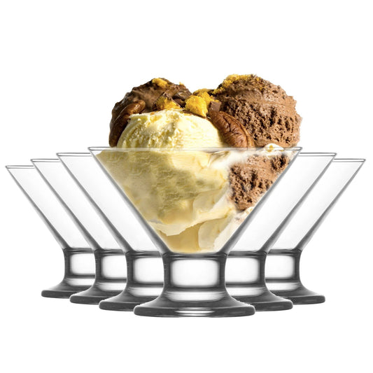 165ml Clear Crema Glass Ice Cream Bowls - Pack of Six