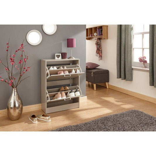 Stirling Shoe Storage Grey 2 Doors 2 Shelves