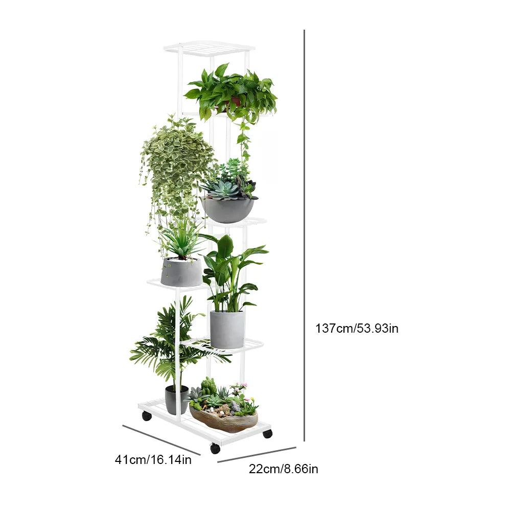 Plant Shelves 3/7 Tiers Flowerpot Organizer Iron Potted Flower Plant Rack Flower Stand for Indoor Outdoor Balcony Garden