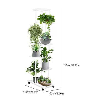 Plant Shelves 3/7 Tiers Flowerpot Organizer Iron Potted Flower Plant Rack Flower Stand for Indoor Outdoor Balcony Garden