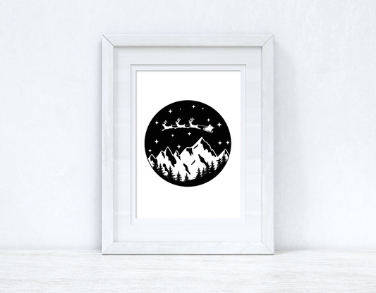 Santas Sleigh Seasonal Wall Home Decor Print