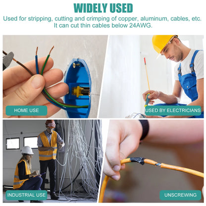 1/5/10pcs 10IN1 Wire Stripper HCS Multifunctional Pliers Wire Crimper Cutting Crimping Deburring Tool for Electrician Household