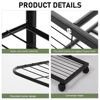 Plant Shelves 3/7 Tiers Flowerpot Organizer Iron Potted Flower Plant Rack Flower Stand for Indoor Outdoor Balcony Garden