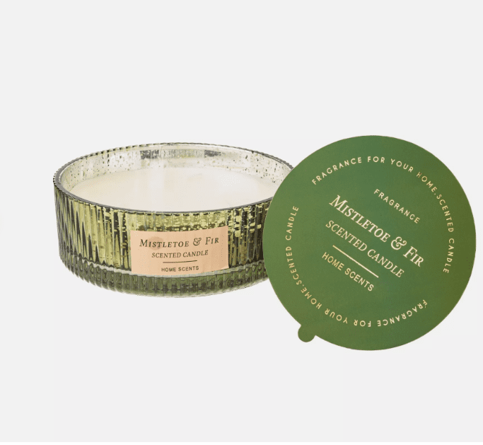 Christmas Vanilla Scented Candle Glass Decoration