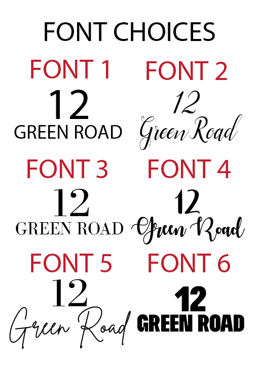 Sage Green Palm Leaf Design House Name/Number High Quality Acrylic Outdoor Or Inside Sign Including Fixtures & Standoffs - Assorted Colours & Fonts (See Images)
