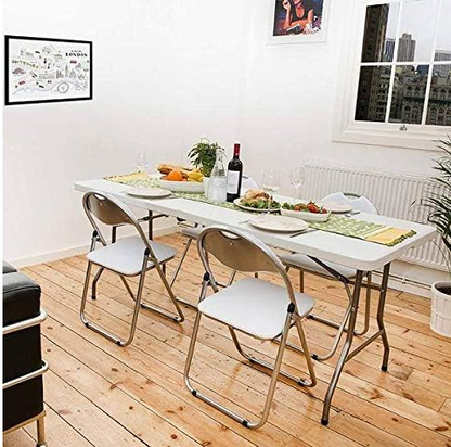 Heavy Duty 6ft White Folding Trestle Table