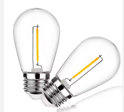 15 Pack Spare 1W Outdoor Elite Festoon Waterproof Heavy Duty LED Warm White Bulbs