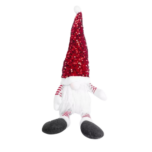 Red Seated Christmas Glam Gonk Sparkle Furry