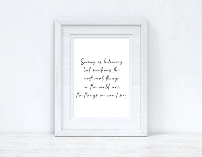 Seeing Is Believing Christmas Seasonal Wall Home Decor Print