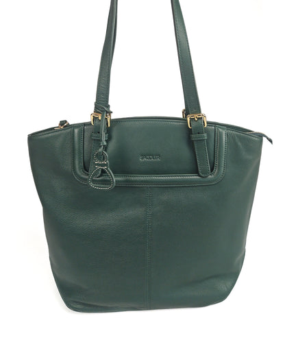 Sienna Zip Top Tote Shopper Bag for Women - Handmade by Saddler