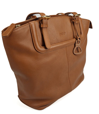 Sienna Zip Top Tote Shopper Bag for Women - Handmade by Saddler